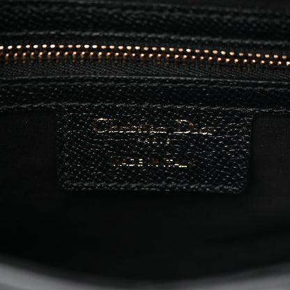 Grained Calfskin Saddle Bag With Strap Black