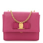 Hammered Calfskin Mini Vara Bow Crossbody Bag Agata Rosa