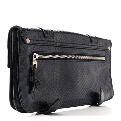 Snakeskin PS1 Pochette Clutch Blue
