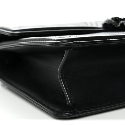 Quilted Nappa Smooth Calfskin Serpenti Forever Diamond Blast Shoulder Bag Black