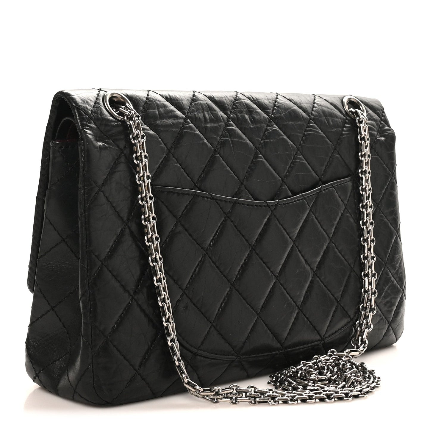 Aged Calfskin Quilted 2.55 Reissue 226 Flap Black