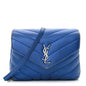 Metallic Calfskin Y Quilted Monogram Toy Loulou Crossbody Bag Blue Royal