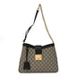 GG Supreme Monogram Medium Padlock Shoulder Bag Black