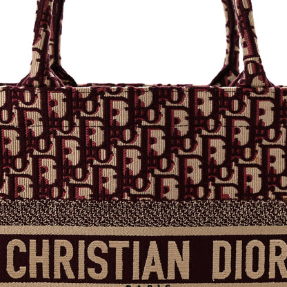 Oblique Medium Book Tote Burgundy Multicolor
