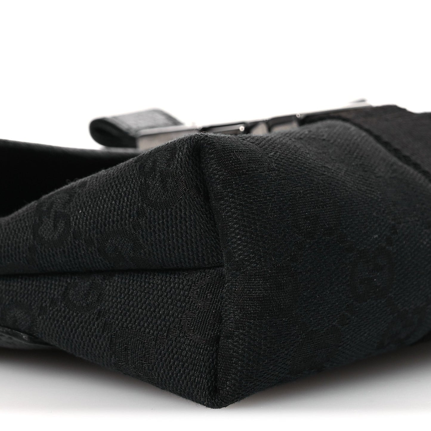 GG Monogram Web Buckle Belt Bag Black