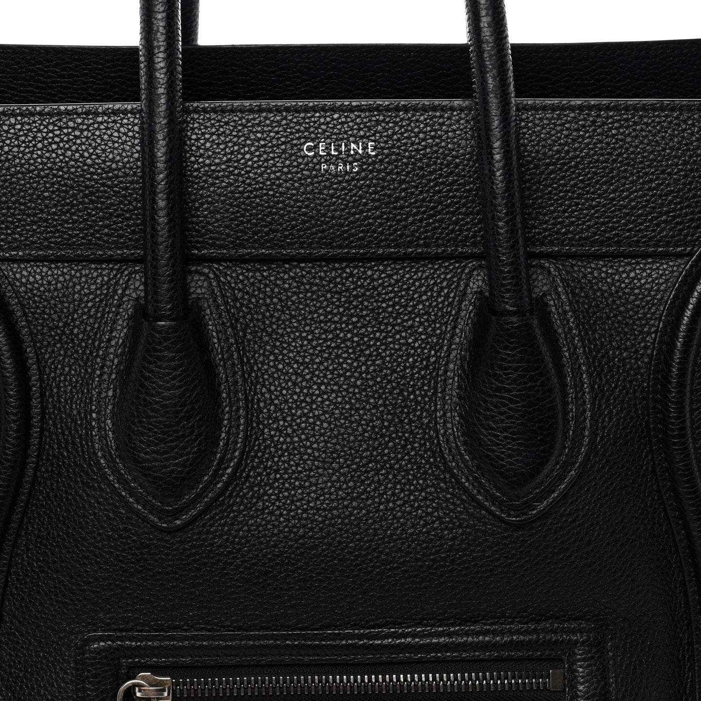 Drummed Calfskin Mini Luggage Black