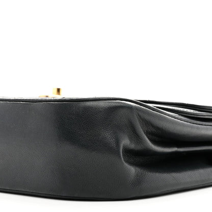Lambskin Quilted Flap Bag Black