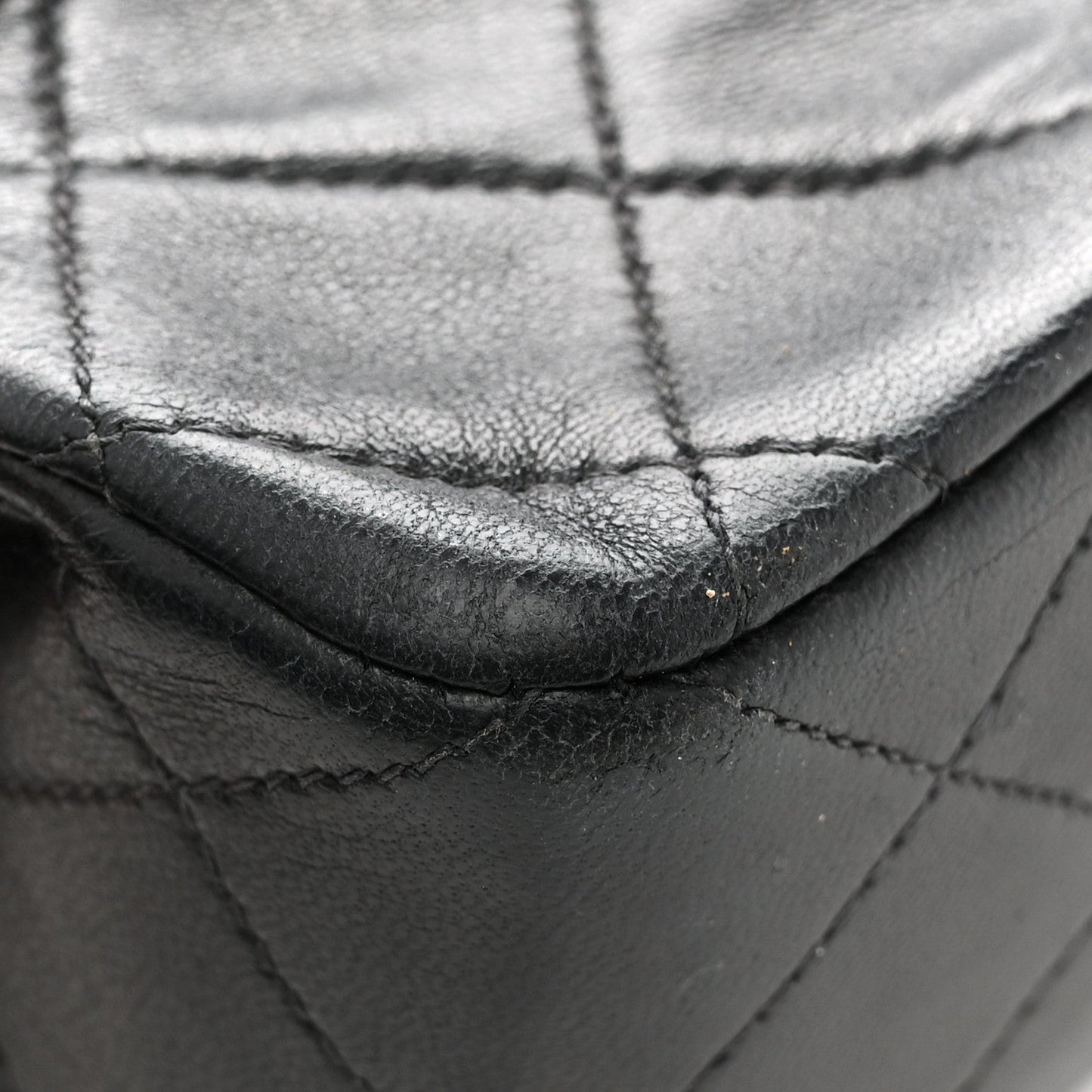 Lambskin Quilted Small Double Flap Black