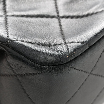 Lambskin Quilted Small Double Flap Black