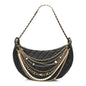 Lambskin Quilted All About Chains Hobo Black