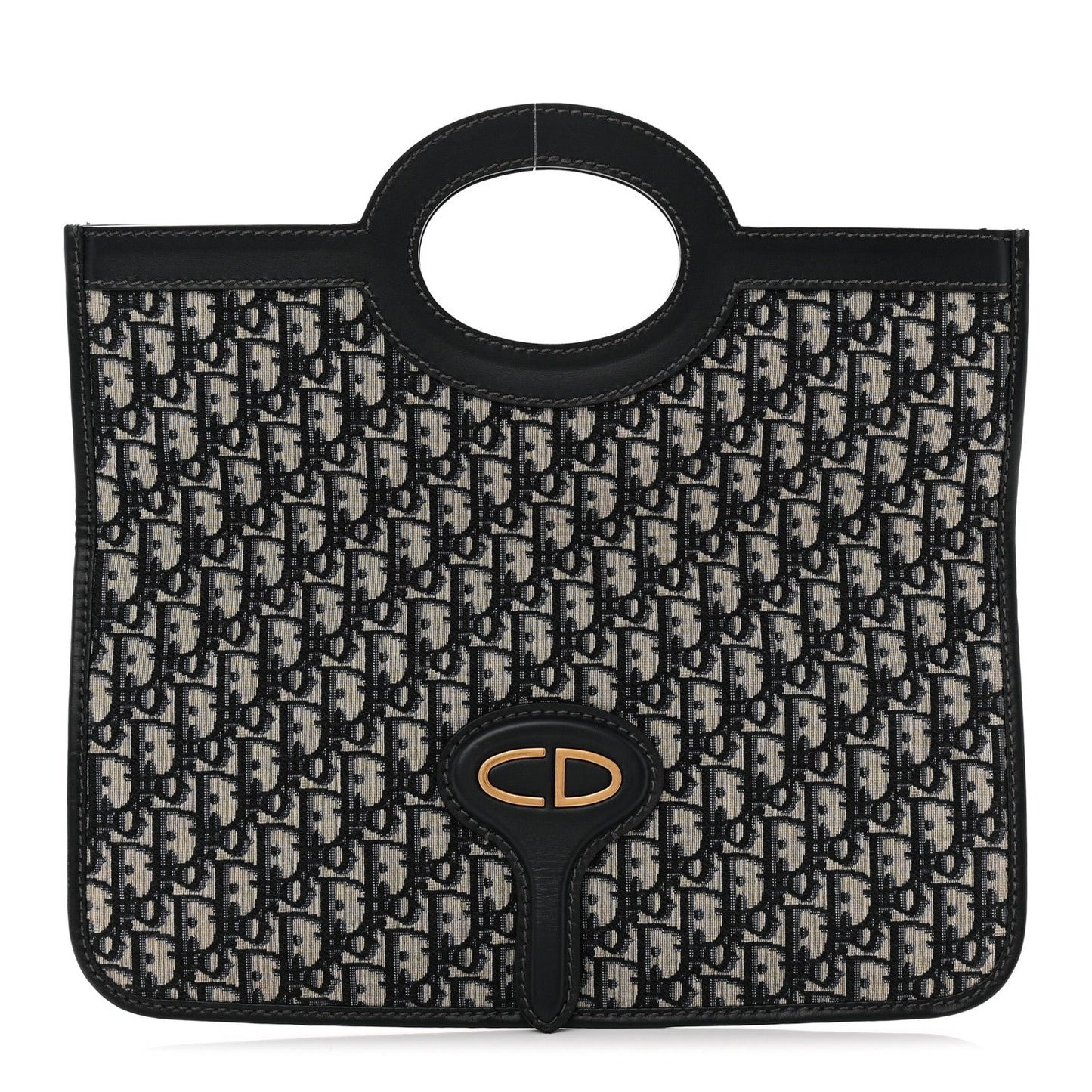 Oblique Fold Over Clutch Blue