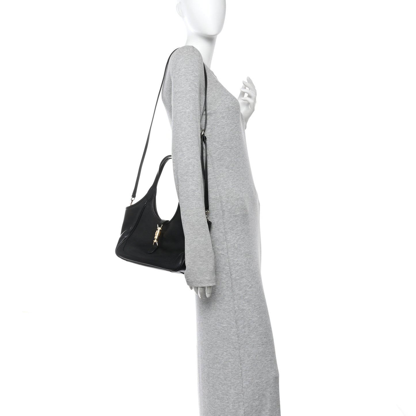 Soft Calfskin Small Mercato Tote Bag Black