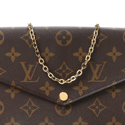 Monogram Pochette Felicie Chain Wallet Fuchsia