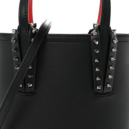 Calfskin Spikes Mini North South Cabata Tote Black
