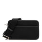 Monogram Jumbo GG Textured Dollar Calfskin Web Mini Crossbody Bag Black