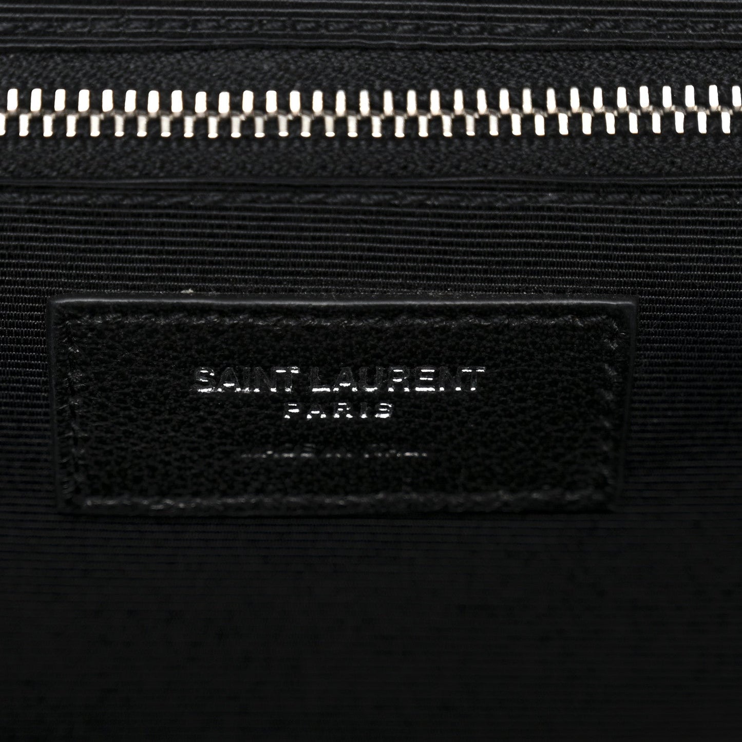 Grain De Poudre Textured Mixed Matelasse Large Triquilt Monogram Satchel Black
