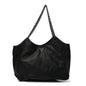 Soft Calf Chain Tote Black