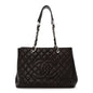 Caviar Quilted Grand Shopping Tote GST Dark Brown