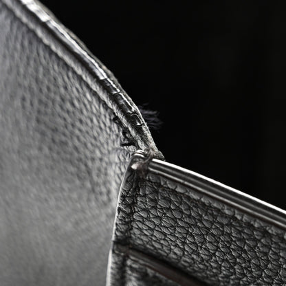 Drummed Calfskin Mini Luggage Black