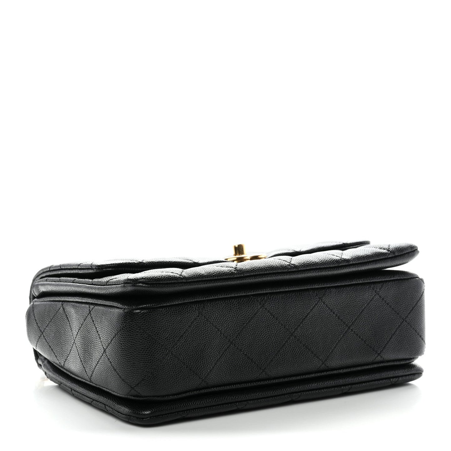 Caviar Quilted Coco First Flap Black