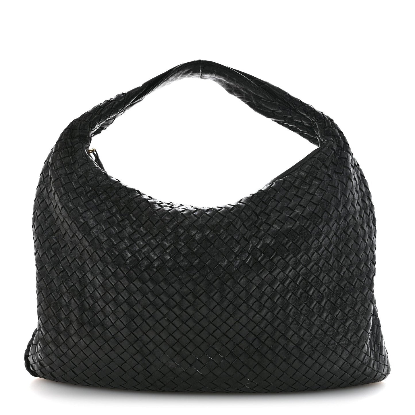 Nappa Intrecciato Large Veneta Hobo Black