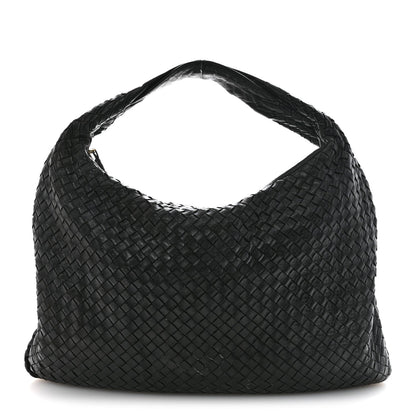 Nappa Intrecciato Large Veneta Hobo Black