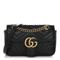 Calfskin Matelasse Mini GG Marmont Shoulder Bag Black