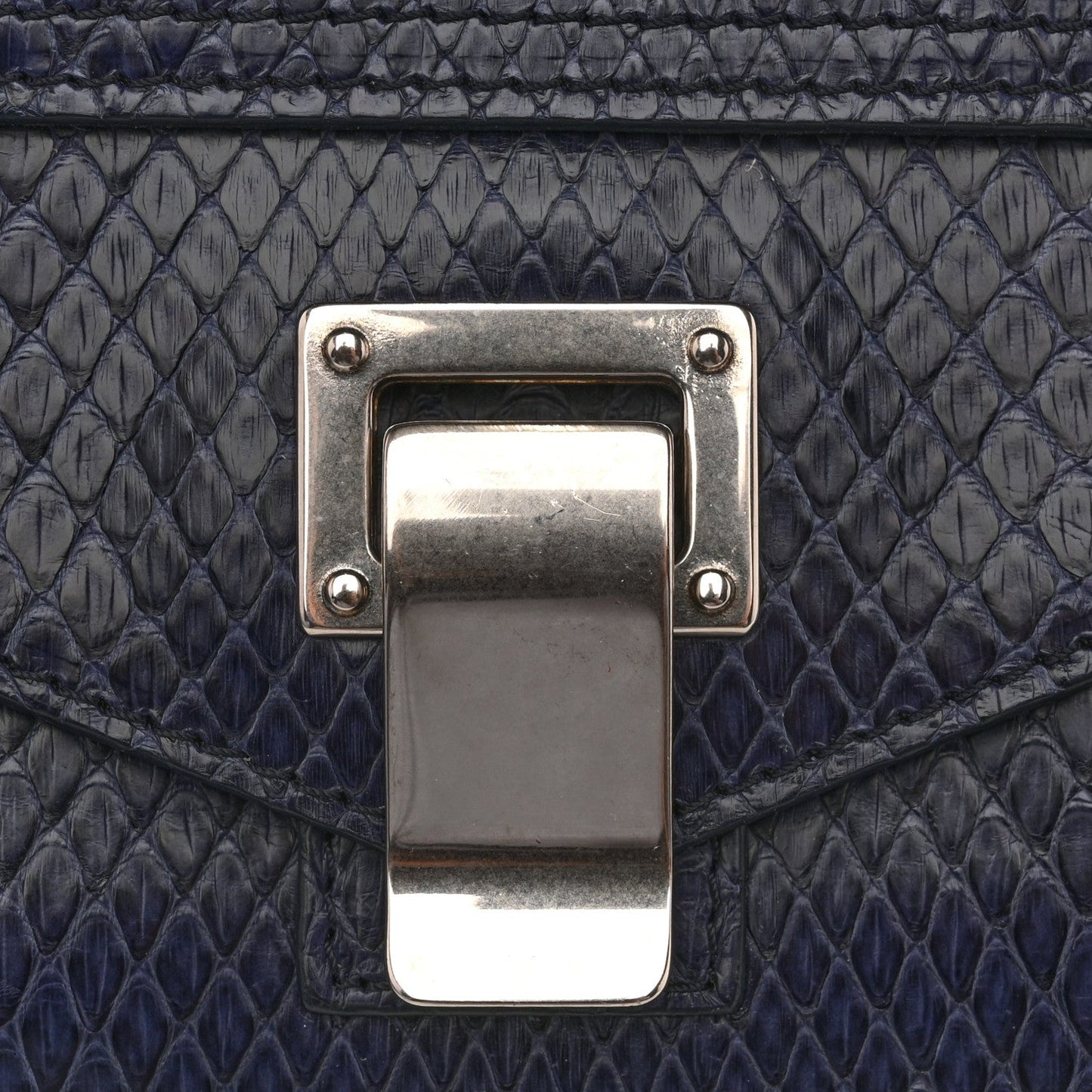 Snakeskin PS1 Pochette Clutch Blue