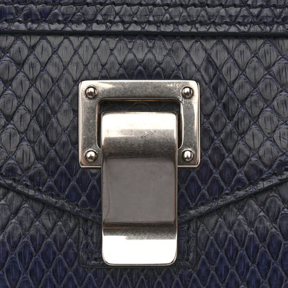 Snakeskin PS1 Pochette Clutch Blue