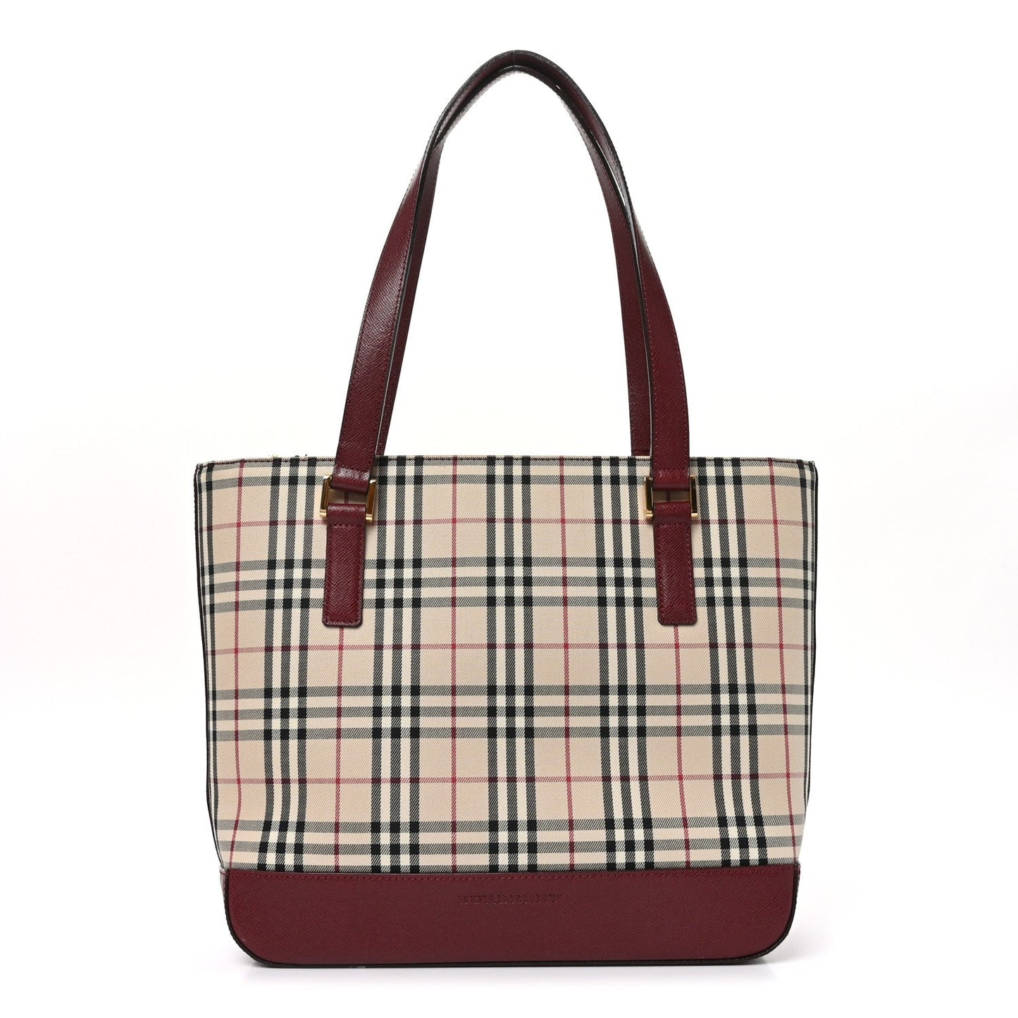 Canvas House Check Small Tote Red