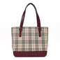 Canvas House Check Small Tote Red