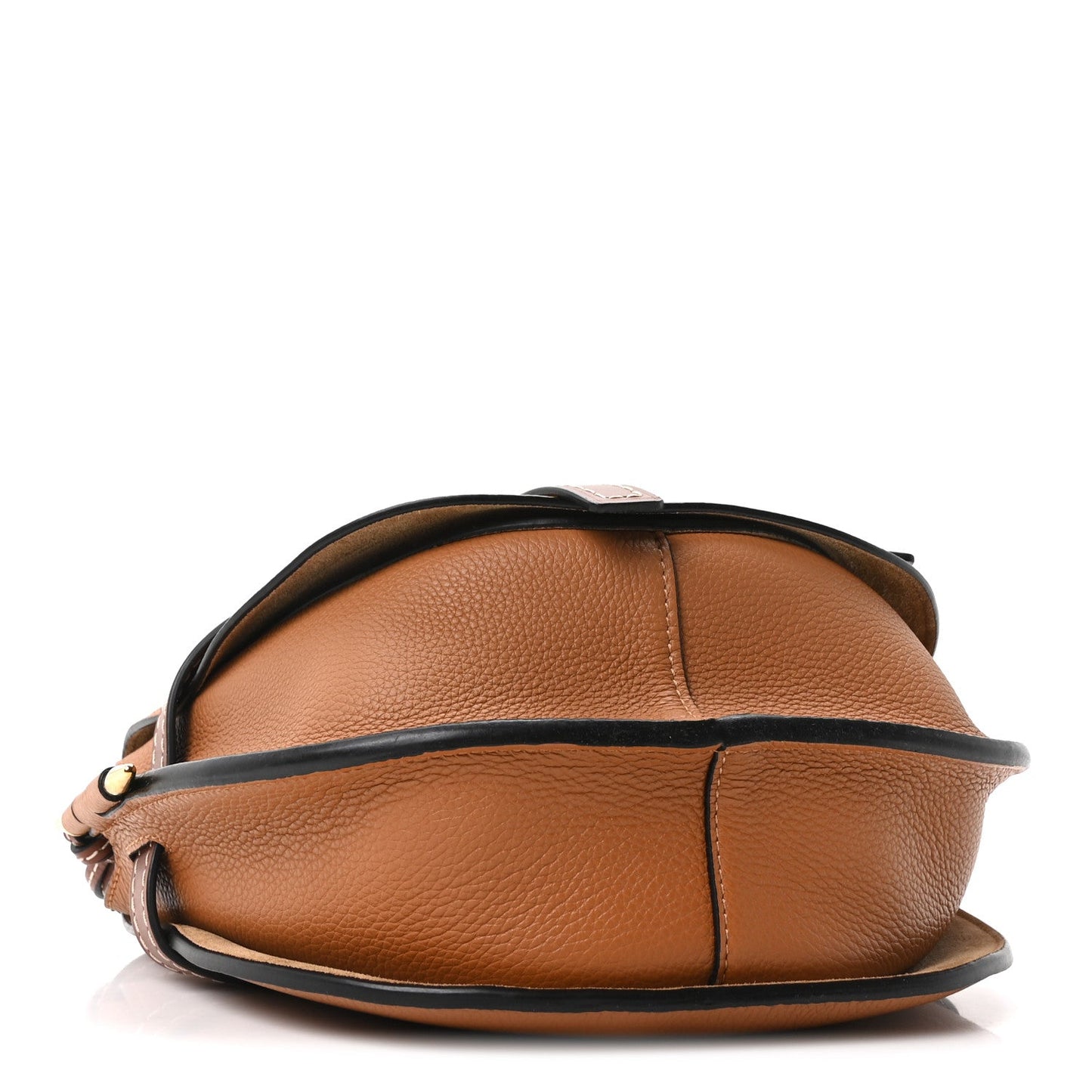 Grained Calfskin Small Gate Crossbody Bag Caramel Pecan