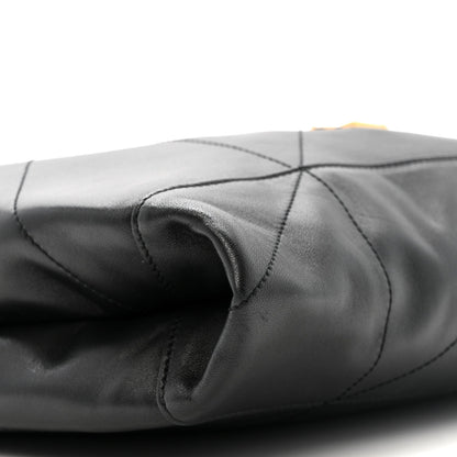 Lambskin Matelasse Monogram Medium Jamie 4.3 Pochon Black