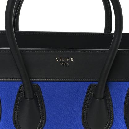 Nubuck Smooth Calfskin Micro Tri-Color Luggage Bright Blue