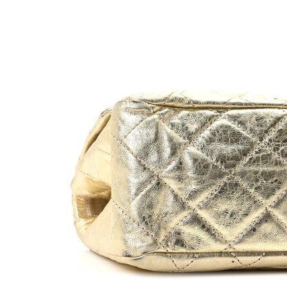 Metallic Aged Calfskin Quilted 2.55 Reissue 227 Flap Gold