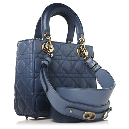 Lambskin Cannage Gradient Small My ABCDior Lady Dior Indigo Blue
