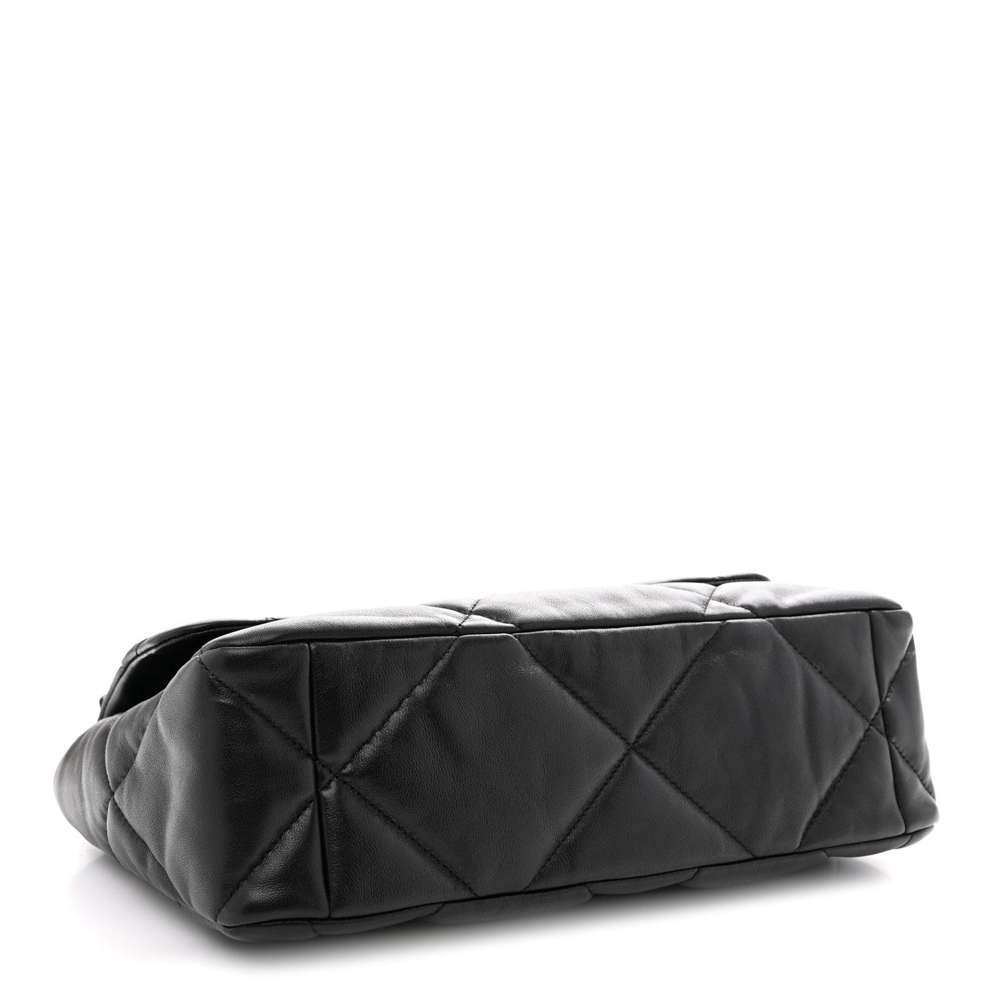 Lambskin Quilted Large Chanel 19 Flap Black