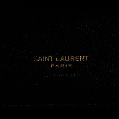 Grain De Poudre Matelasse Chevron Monogram Envelope Clutch Black