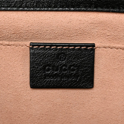 Textured Calfskin Web Small Rajah Slim Flap Shoulder Bag Black