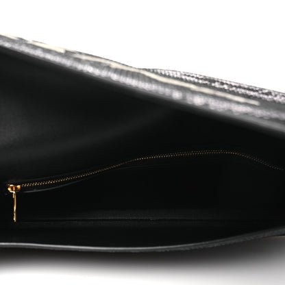 Sequin Asymetric Clutch  Black White