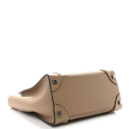 Drummed Calfskin Micro Luggage Dune