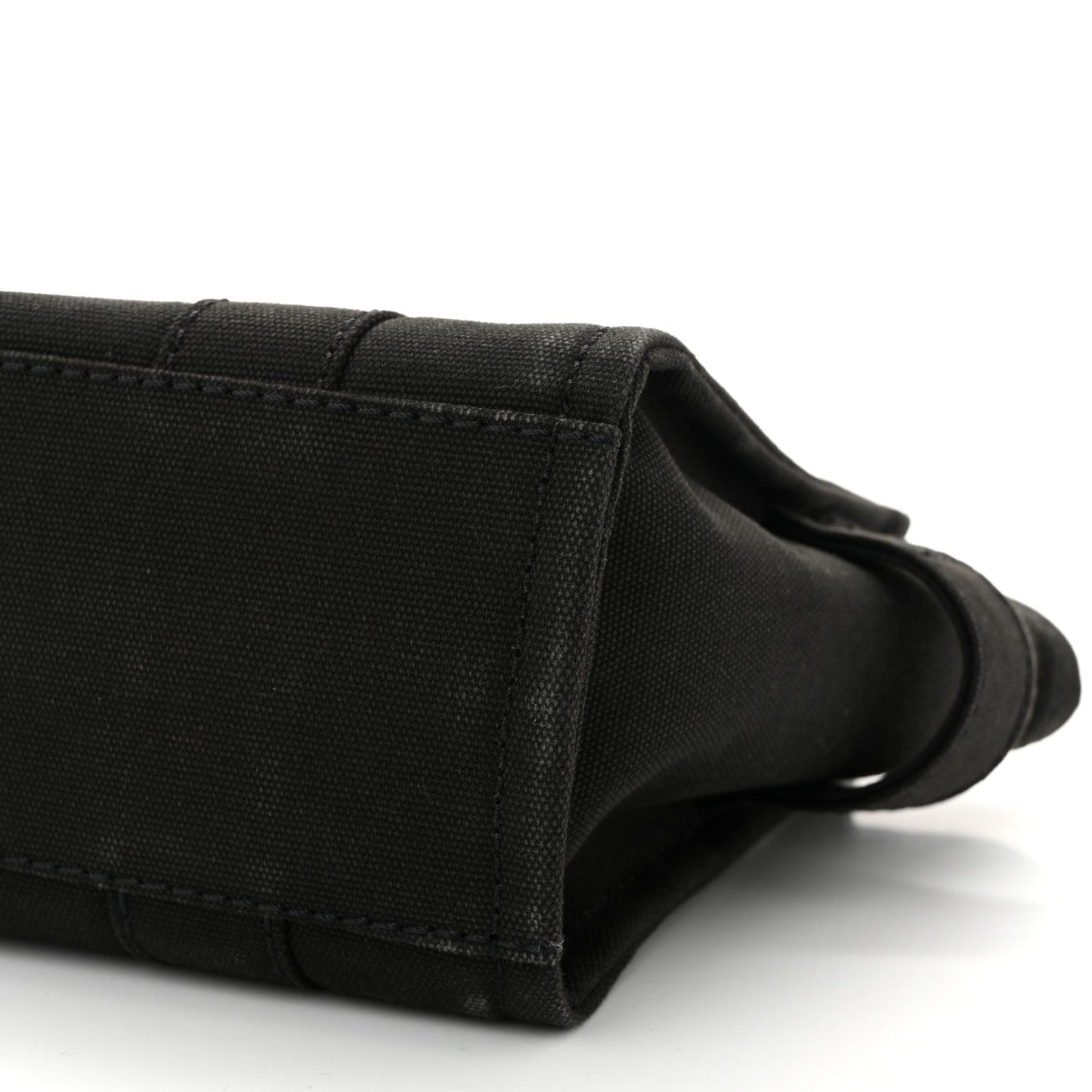 Cotton Canvas Small The Traveler Tote Bag Black