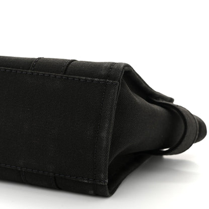 Cotton Canvas Small The Traveler Tote Bag Black