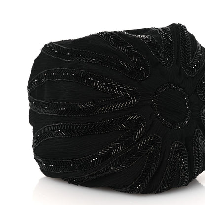 Chiffron Beaded Pochon Souple Bag Black