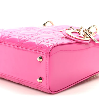 Patent Cannage Mini Lady Dior Pink