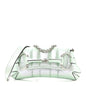 Iridescent Nappa Vertical Matelasse Small Maxi Horsebit Chain Shoulder Bag Iridescent Salvy Green