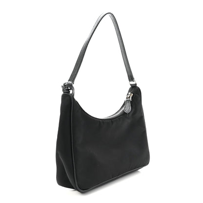 Tessuto Nylon Saffiano Mini Re-Edition 2005 Bag Black