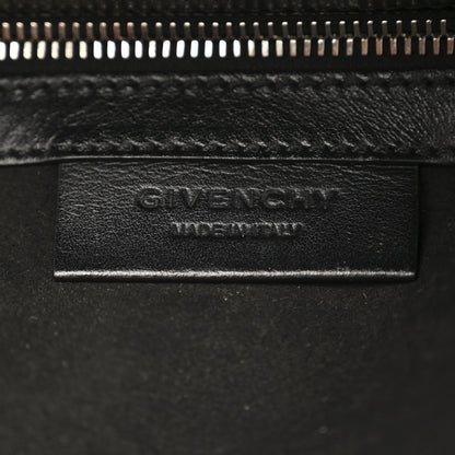 Calfskin Mini Pandora Box Logo Strap Crossbody Bag Black