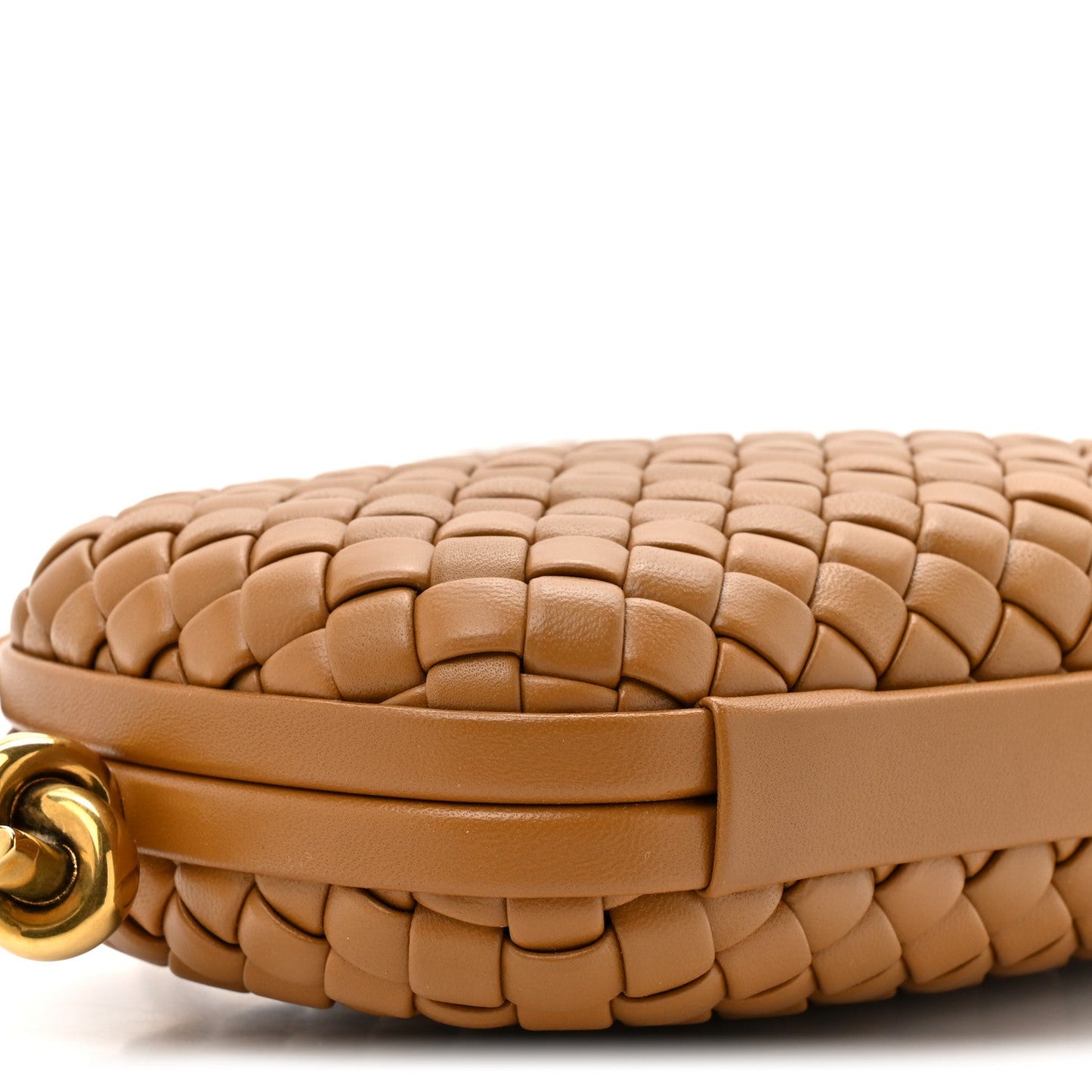 Calfskin Intrecciato Knot On Strap Camel