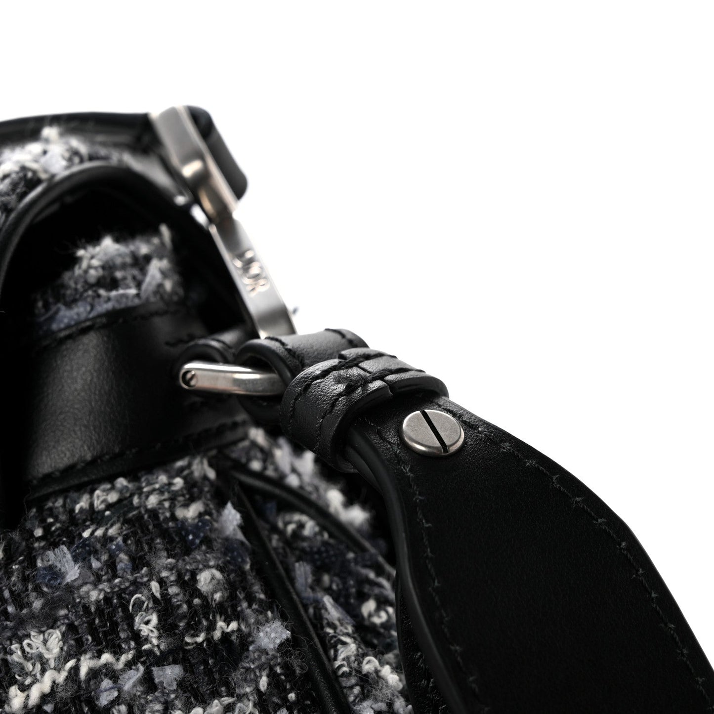 Tweed Saddle Bag Black Silver